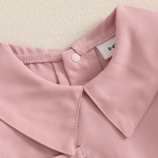 Adorable Infant Girl Floral Print Ruffle Sleeveless Dress with Bowknot Belt and Peter Pan Collar for Parties and Events