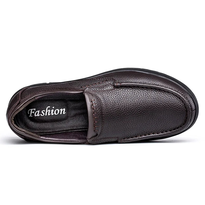 Shinefullstr Mens Leather SlipOn Oxford Shoes Dress Loafers Steel Plate