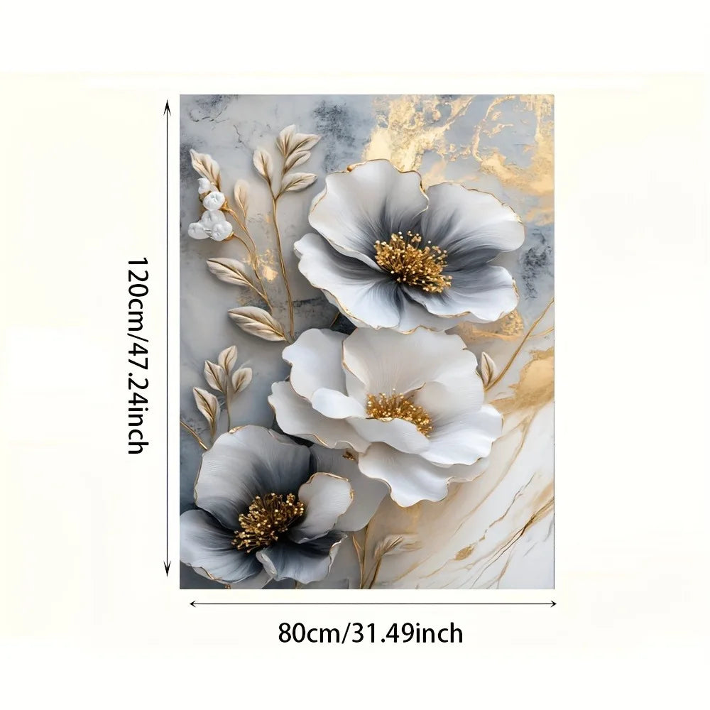 Hign-concerned Modern Luxury Floral Canvas Framed 3D
