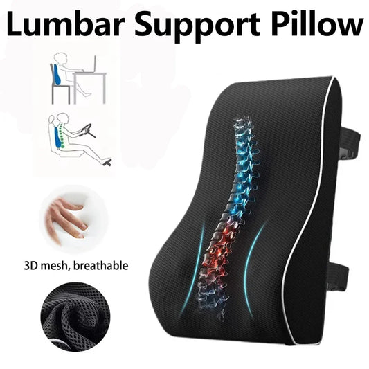 HubeiCraft Lumbar Pillow Memory Foam Car Seat Cushion