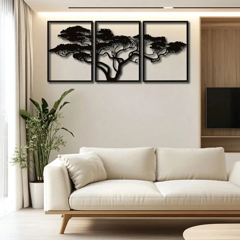 CIFBUY Handmade African Baobab Tree Metal Wall Art Tree Of Life For Bedroom Tribal Decor Gift