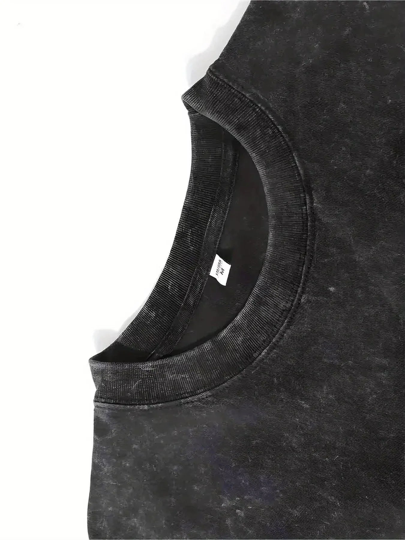 Men ClothingMen Gothic Letter Dog Printed T-Shirt Hip Hop Streetwear Punk Summer Vintage Washed Oversized Tops Men Clothing