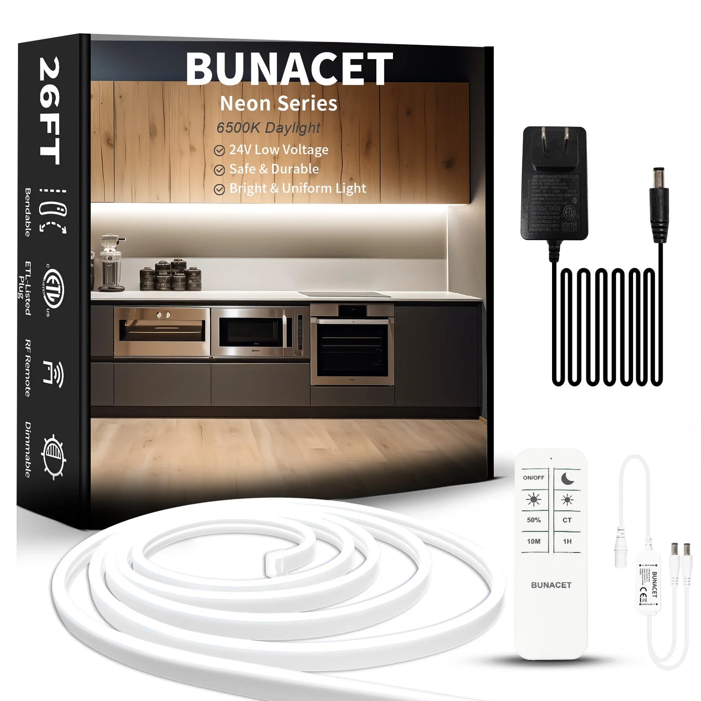 Neon LED Strip 8m 16m 24V 120leds/m LED Strip Dimmable 3000K 6500K Waterproof Flexible Silicone LED Strip For Outdoor Lights