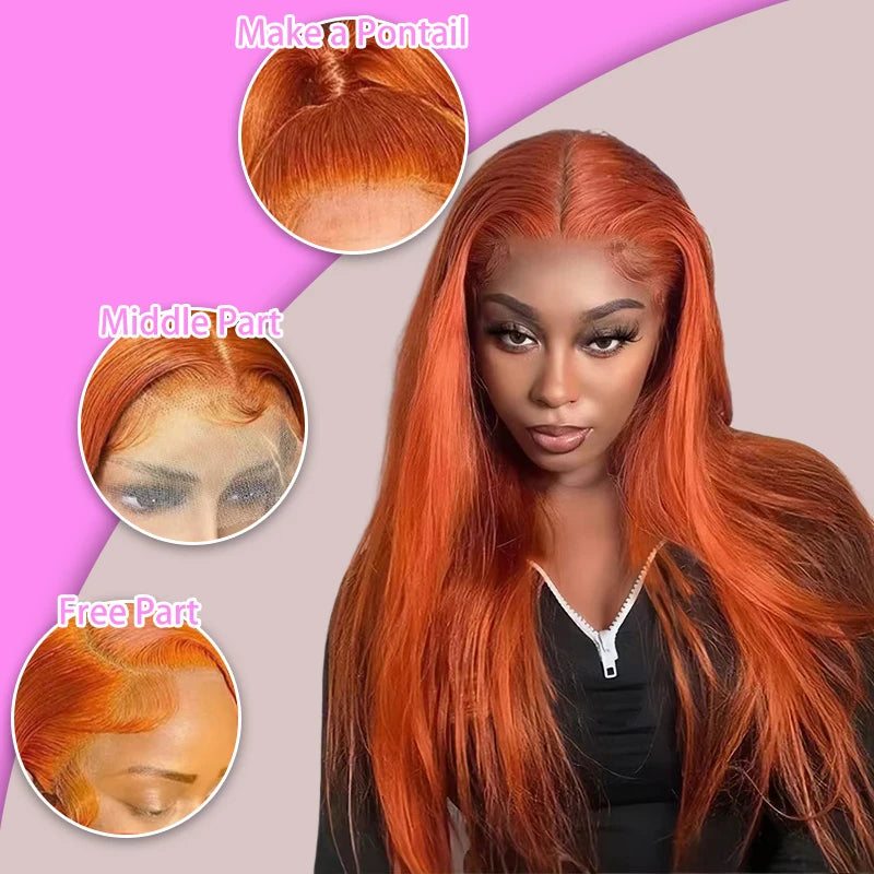 JYGeng Peruvian Human Hair Lace Front Wig With Baby Hair