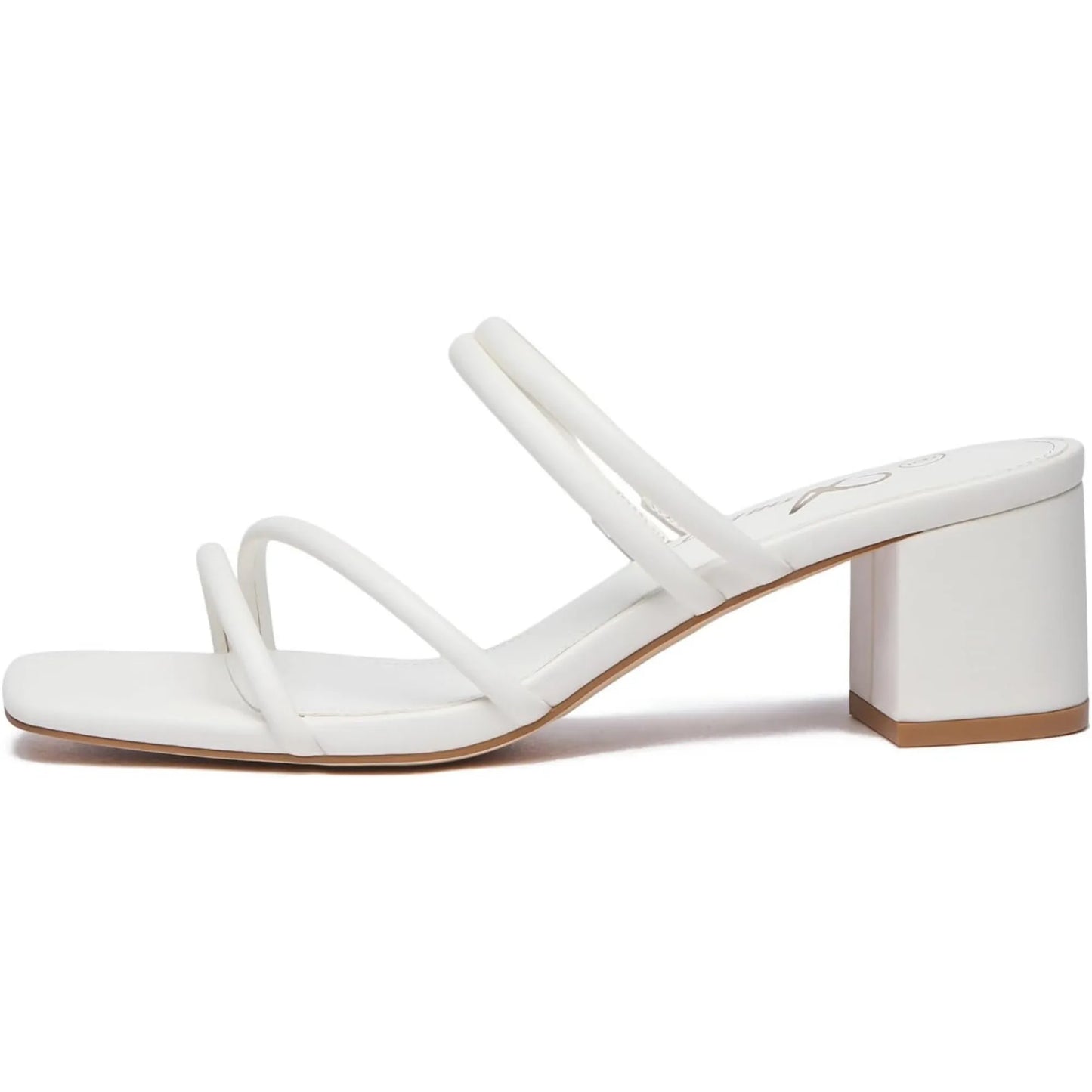 Women's Strappy Block Chunky Heels Fashion Square Open Toe Slip On Heeled Sandals