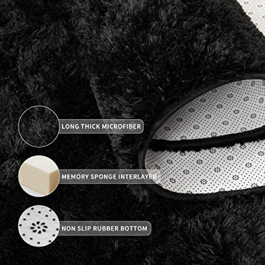 Hignconcerned Fluffy Shaggy Rug For Bedroom And Living Room