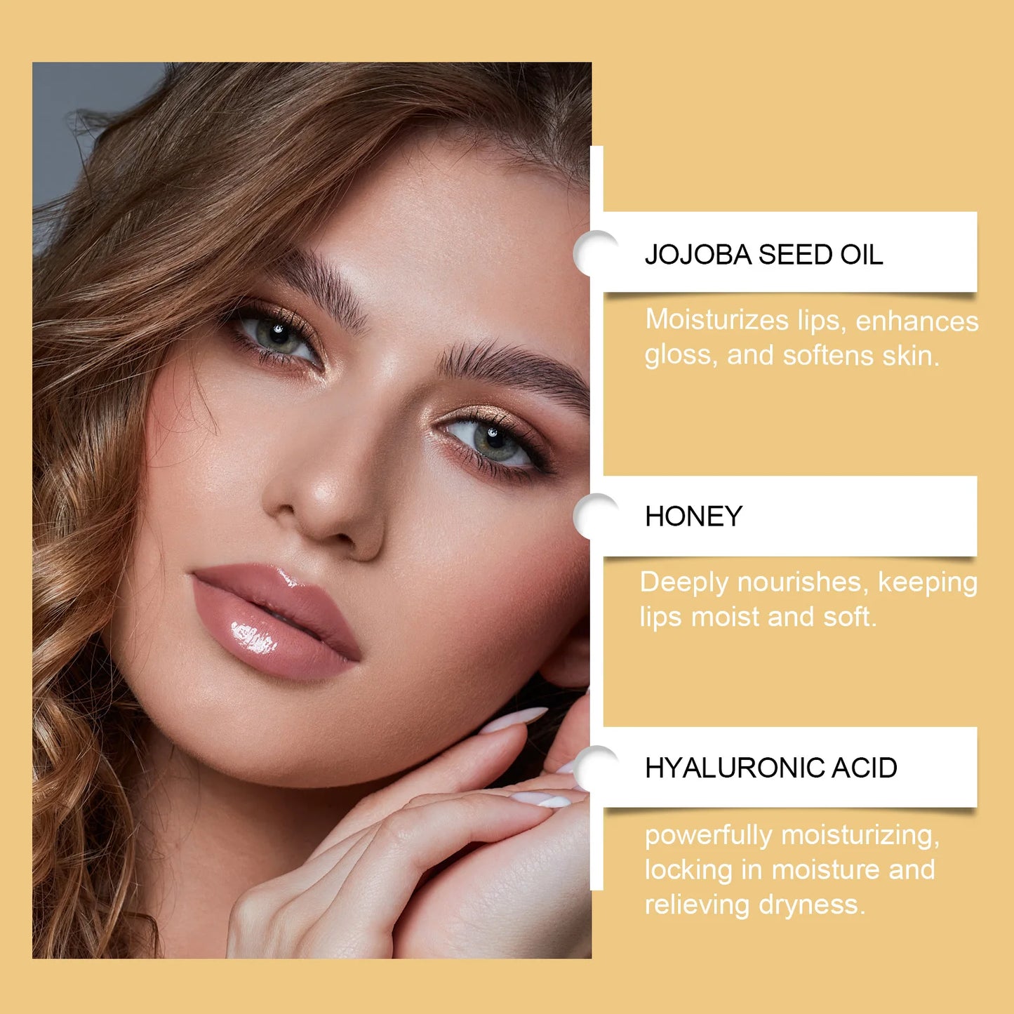 EELHOE Honey Infused Lip Balm Brightening Dark Lips Nourish Moisturizing Lasting Anti-dryness Prevent Cracking Gentle Lip Care