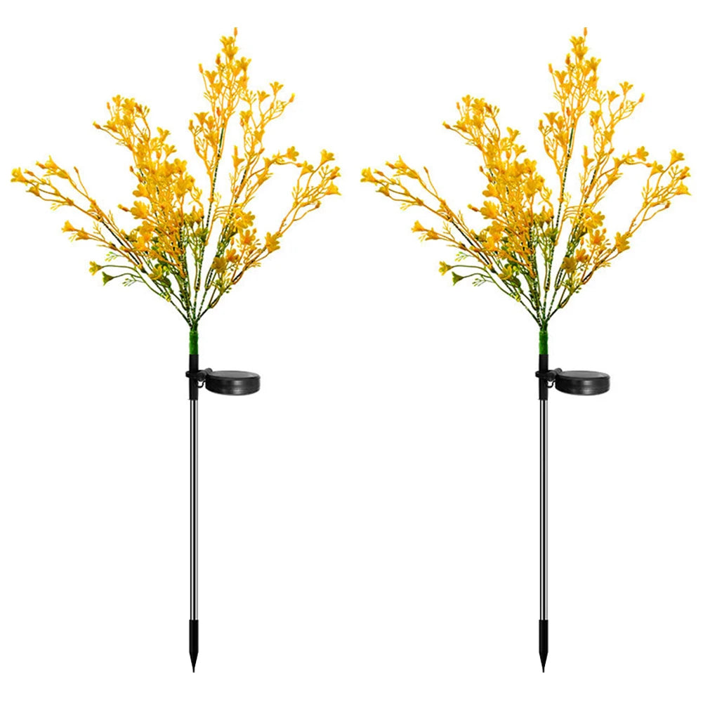 Solar Garden Stake Lights IP65 Waterproof Dusk To Dawn Rape Solar Flowers Outdoor Lamp for Patio Yard Pathway Balcony Decoration
