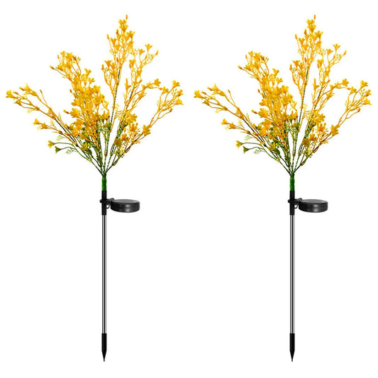Solar Garden Stake Lights IP65 Waterproof Dusk To Dawn Rape Solar Flowers Outdoor Lamp for Patio Yard Pathway Balcony Decoration