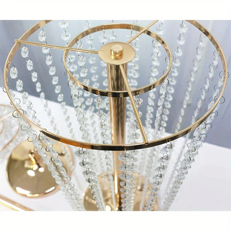 Function Crystal Flower Stand Vases Wedding Centerpiece