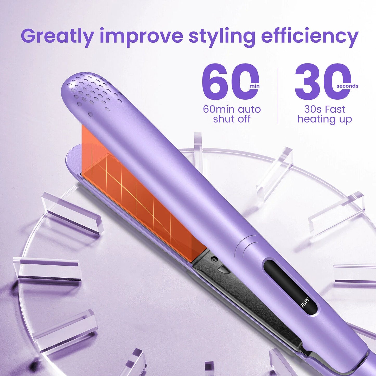 Sejoy 2 In 1 Hair Curler And Straightener Ceramic Heating