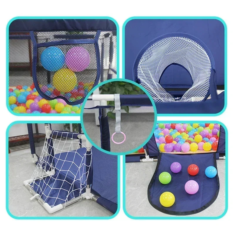 Baby Ball Pit Playpen For Toddlers With Thick Steel Frame