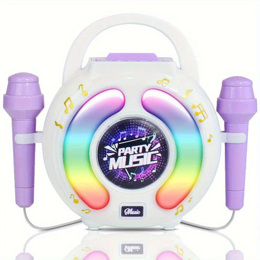GGbell Karaoke Machine With 2 Microphones Portable Toy Gift