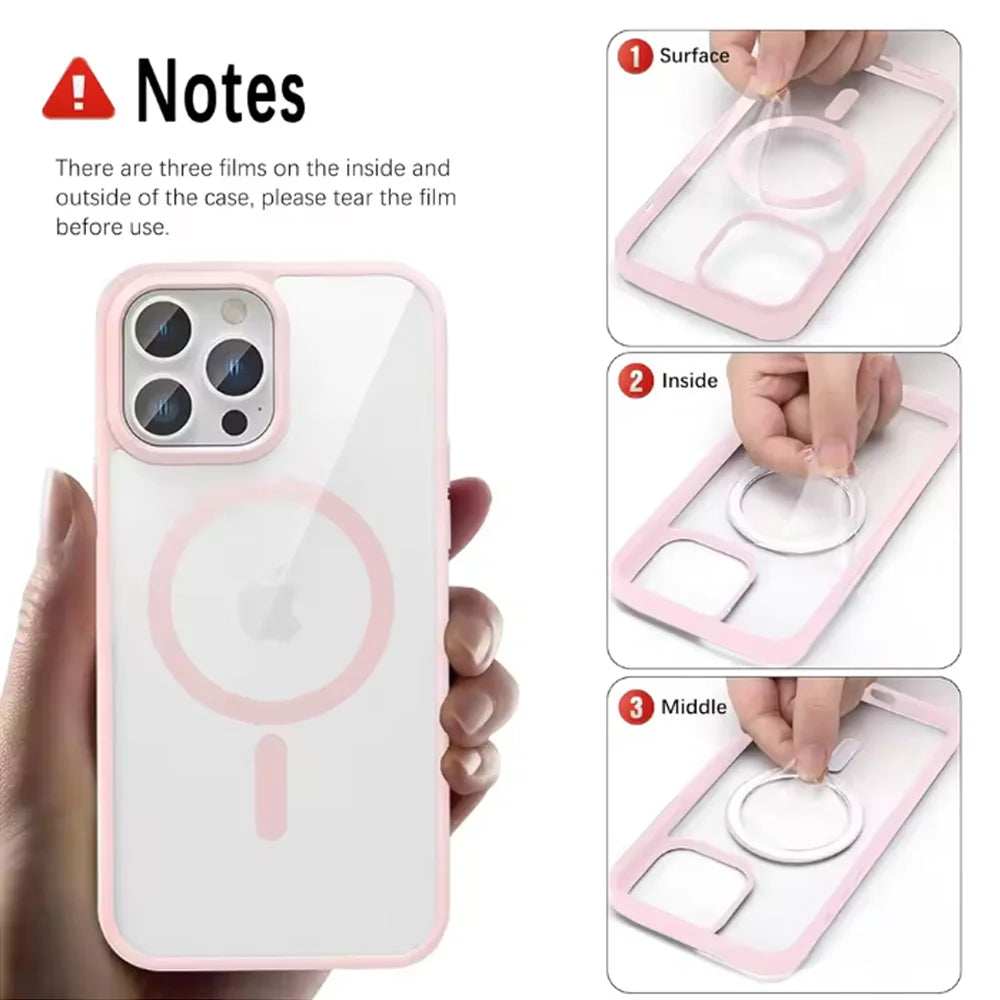 Plain MagSafe Case For IPhone Wireless Charging Slim