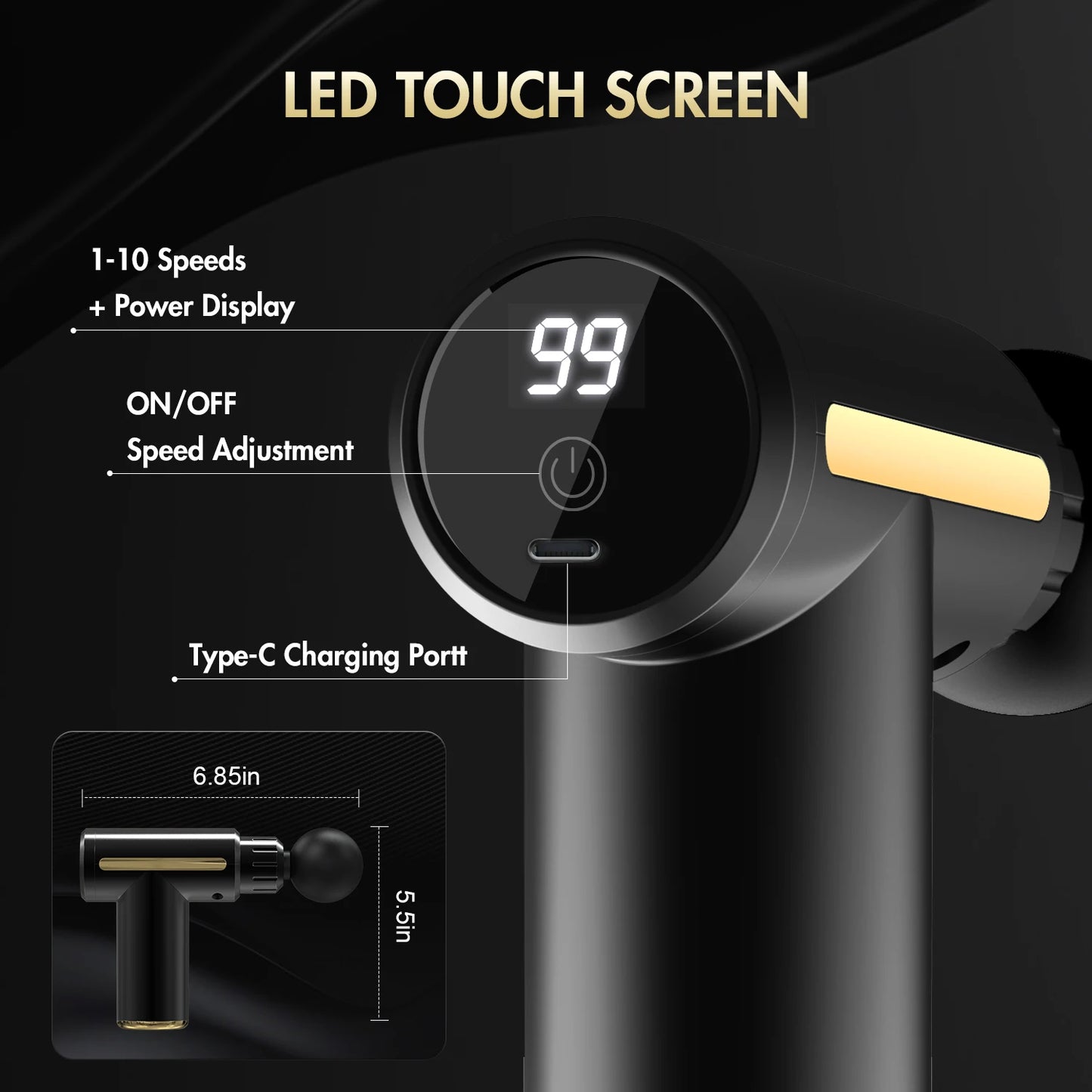 Sejoy Deep Tissue Muscle Massager Gun For Pain Relief