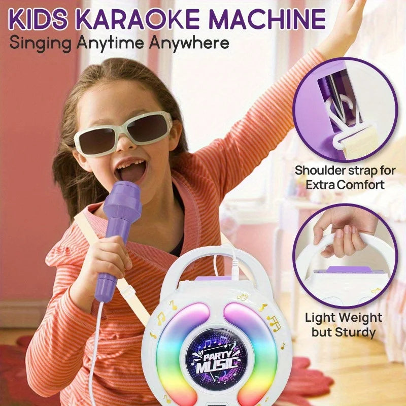 GGbell Karaoke Machine With 2 Microphones Portable Toy Gift