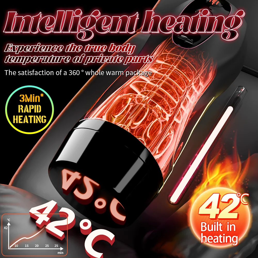 Sex Toy For Men Men's Masturbation Cup Heating Stimulation Vibrator Sexy Voice Free Portable Bracket Suction Cup Pocket Pussy