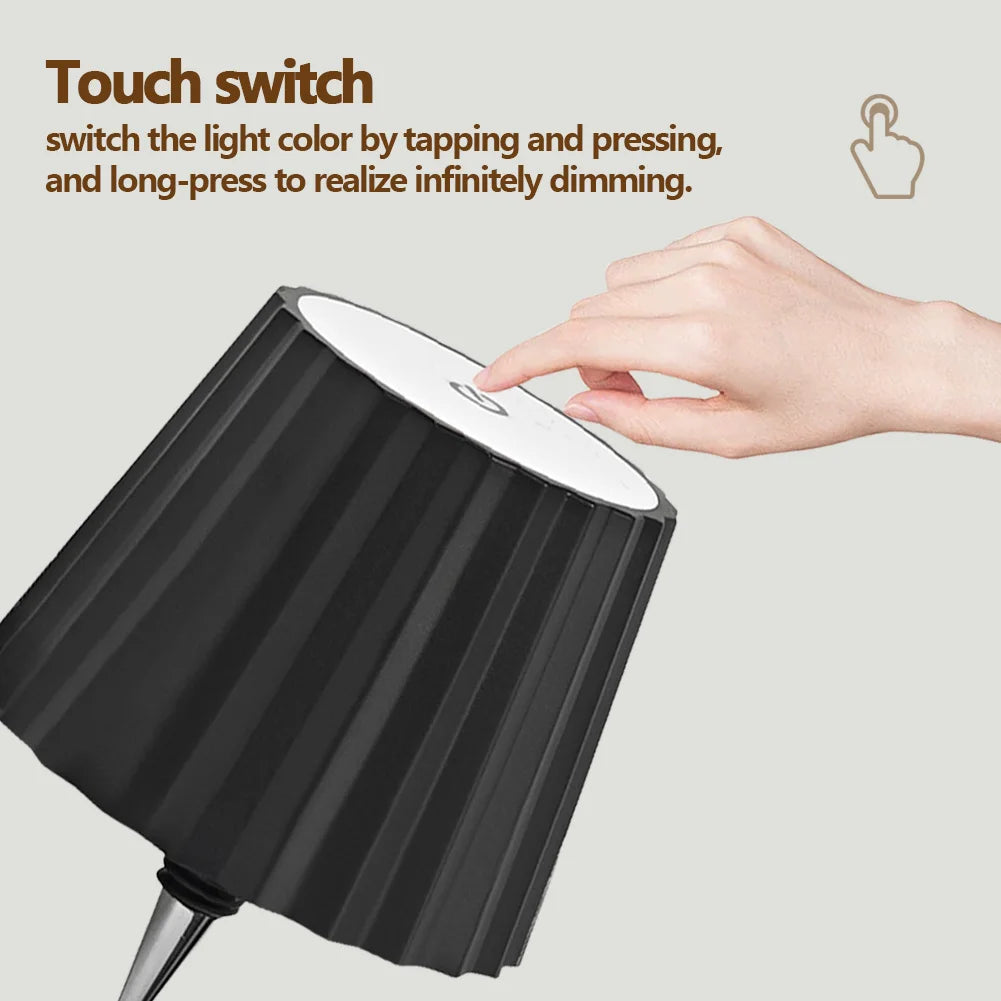APWIKOGER Wireless Bottle Table Lamp With Touch Control Three Light Modes And Stepless Dimming For Bar Desks