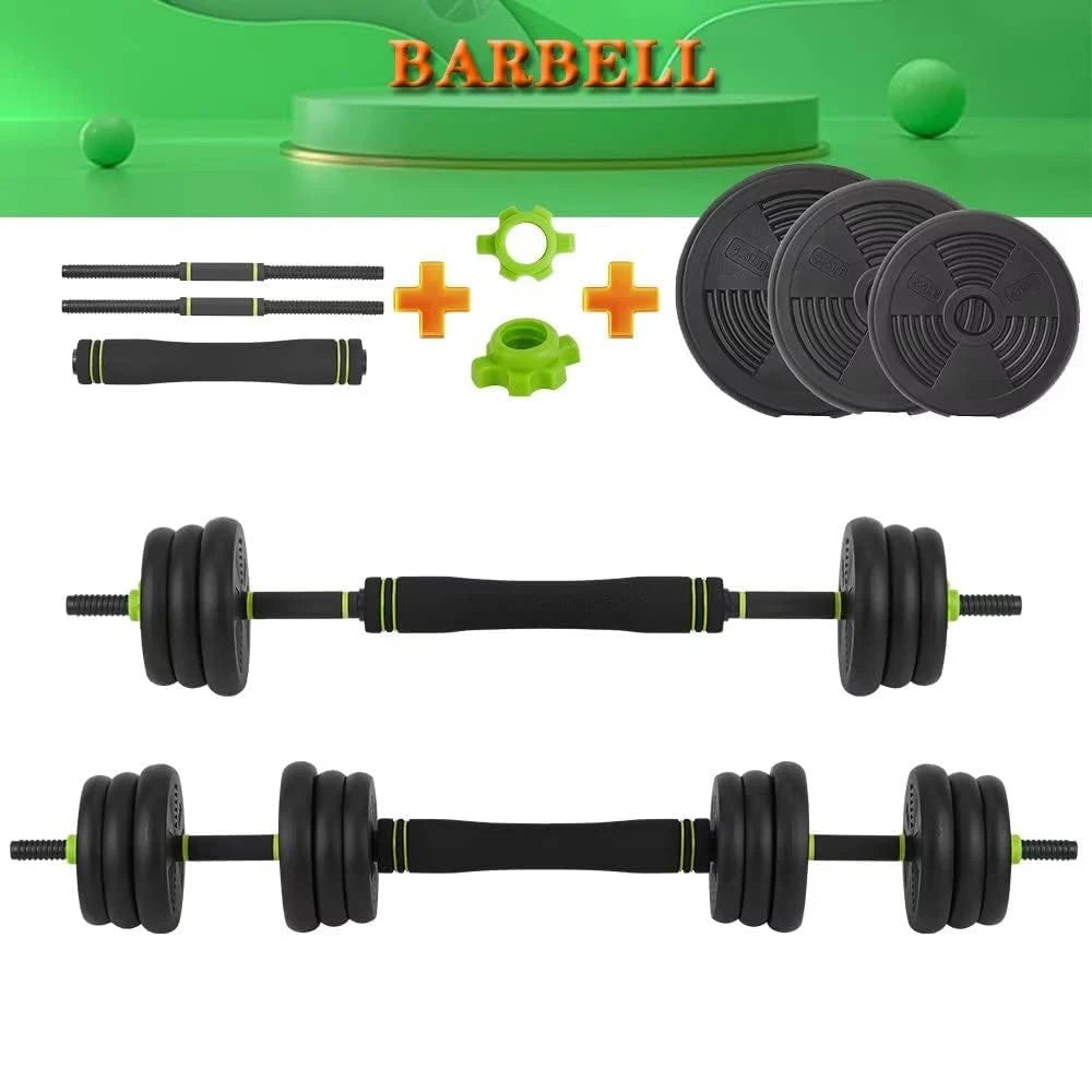 4 in 1 Adjustable Dumbbell Set, 44LBS Free Weight Set Used as Dumbbell, Barbell, Kettlebell and Push-up, Home Gym Fitness