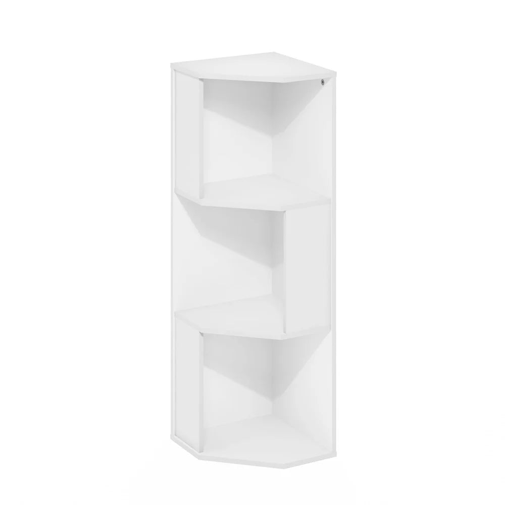 XMSJ 3-Tier Freestanding Corner Shelf Bookcase For Living Room