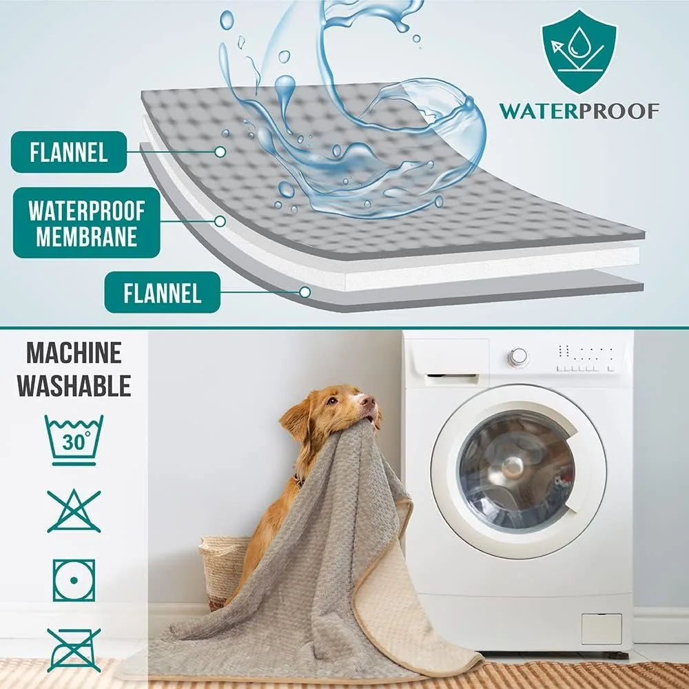 Waterproof Dog Blanket Fleece Leakproof Sofa Cover For Pets