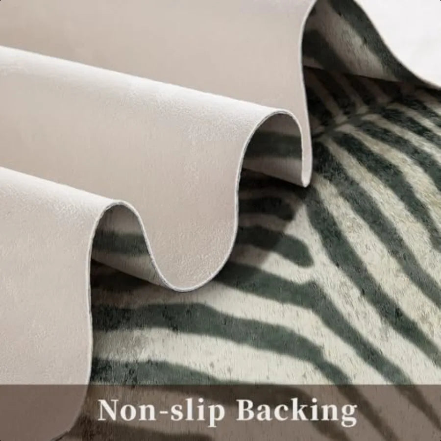Zebra Faux Zebra Hide Area Rug Western Decor Living Room