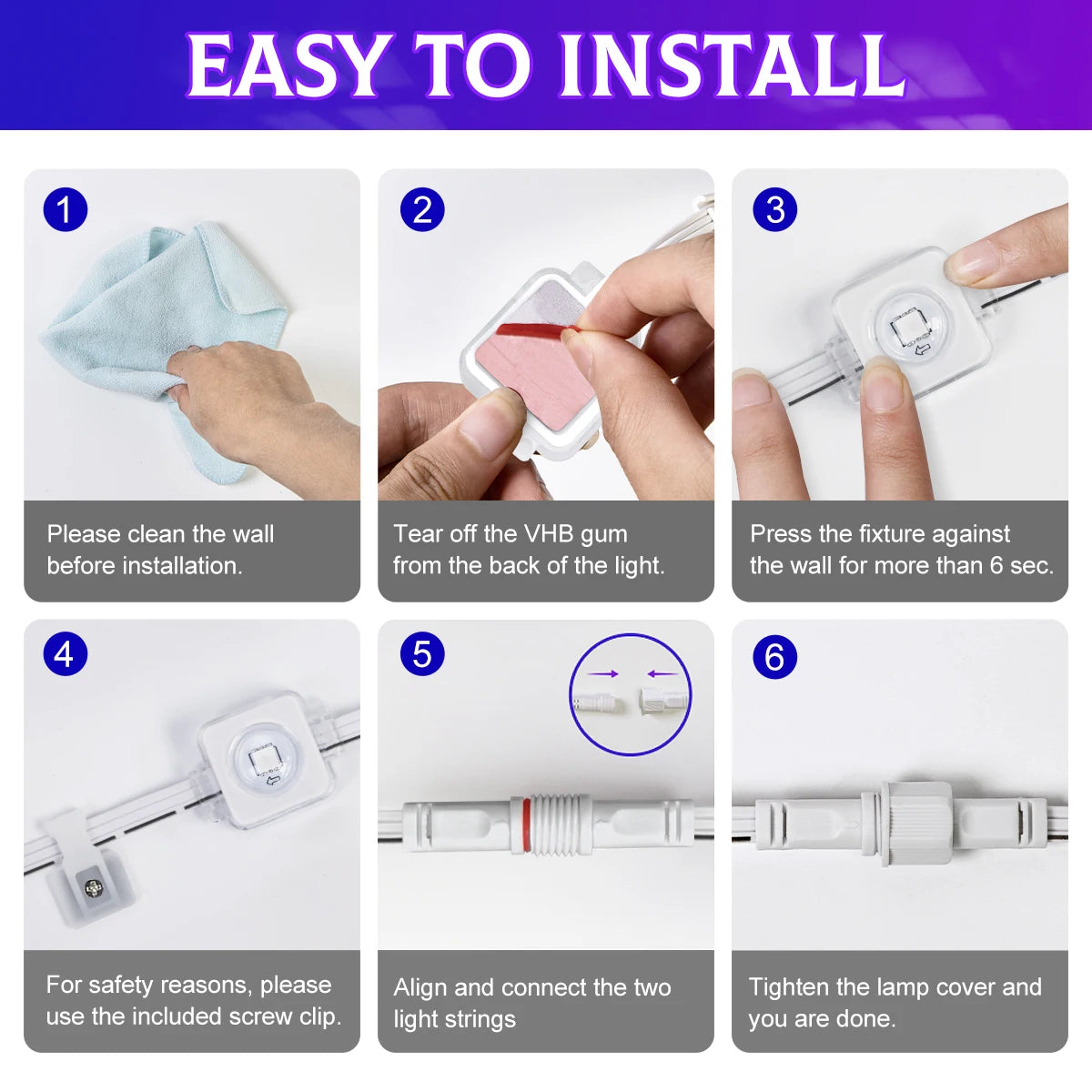 Aiopp Smart RGB Northern Lights Outdoor String Lights IP68