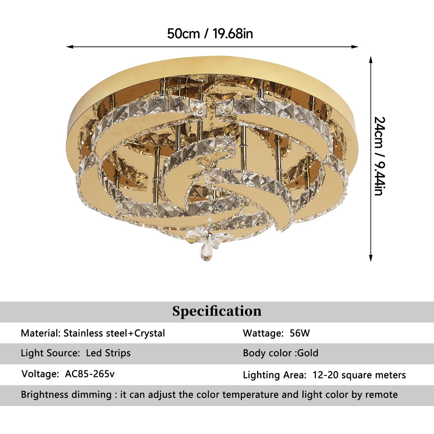 Flower Led Ceiling Lamp Modern Crystal Drop Chandelier Pendant Light Ceiling Light Home Decor Fixtures Living Room RC Dimming