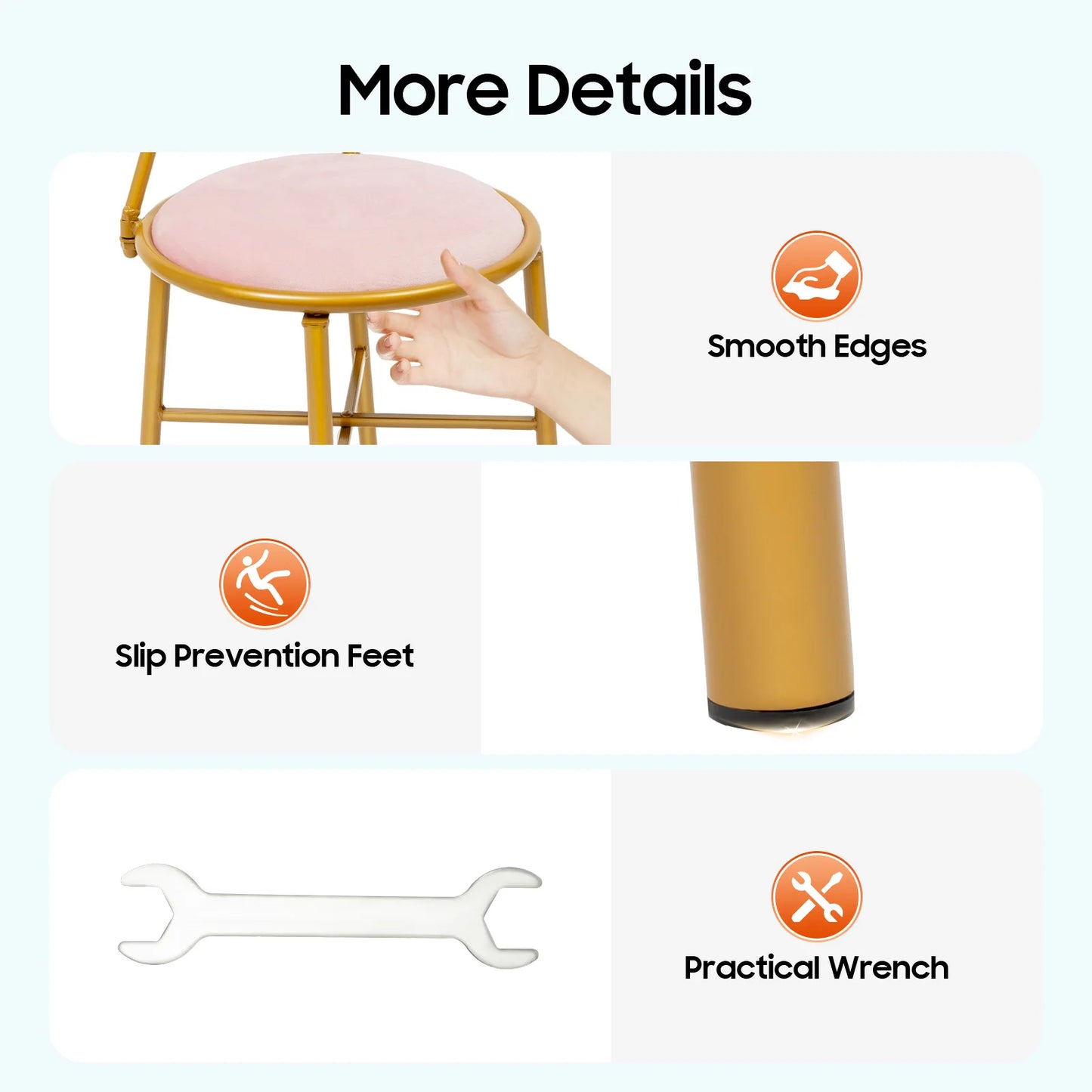 Elegant Butterfly Backrest Dining Chair With Soft Cushion Iron Frame