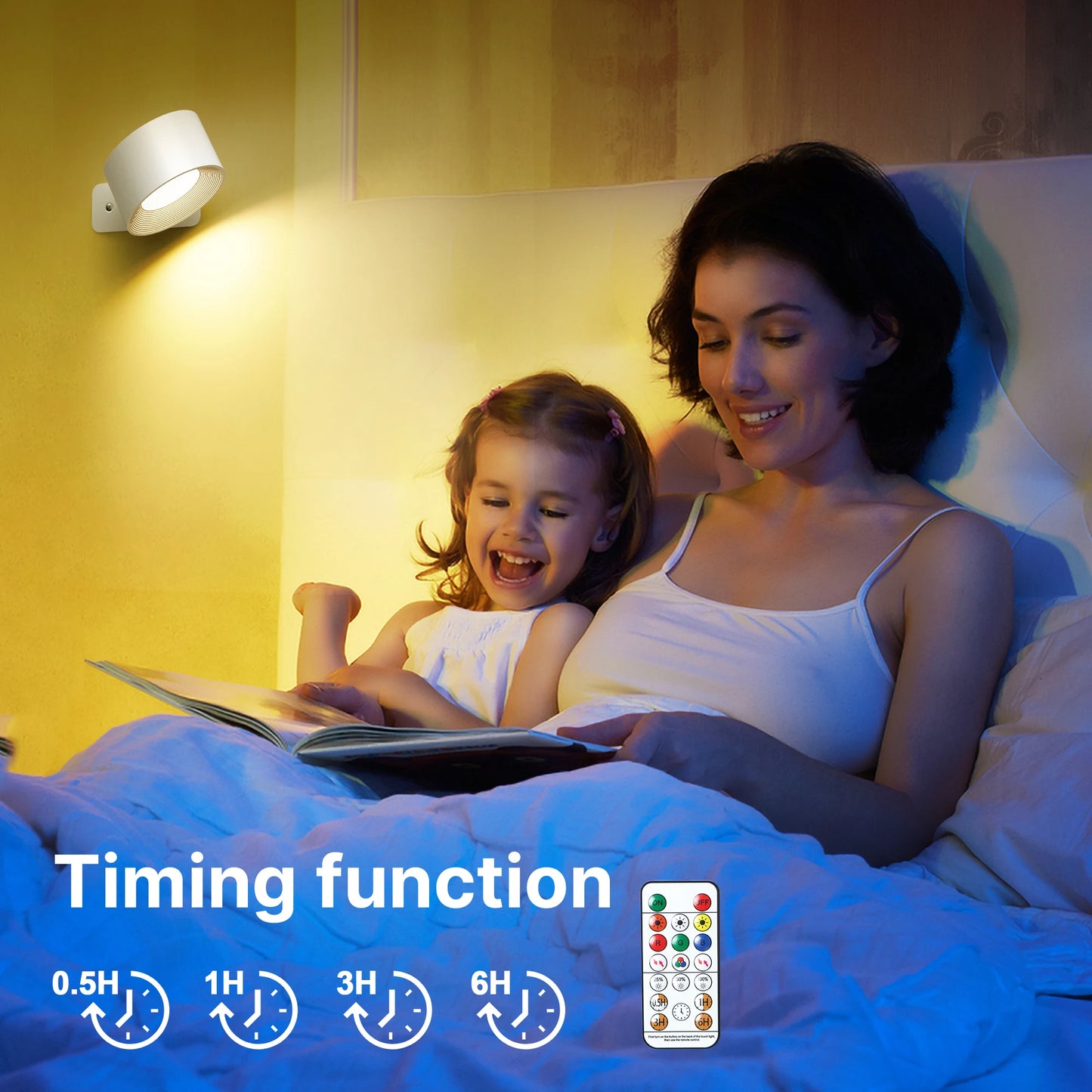 Aiopp RGB Ambience Dimmable Cordless Wall Lamp With Remote