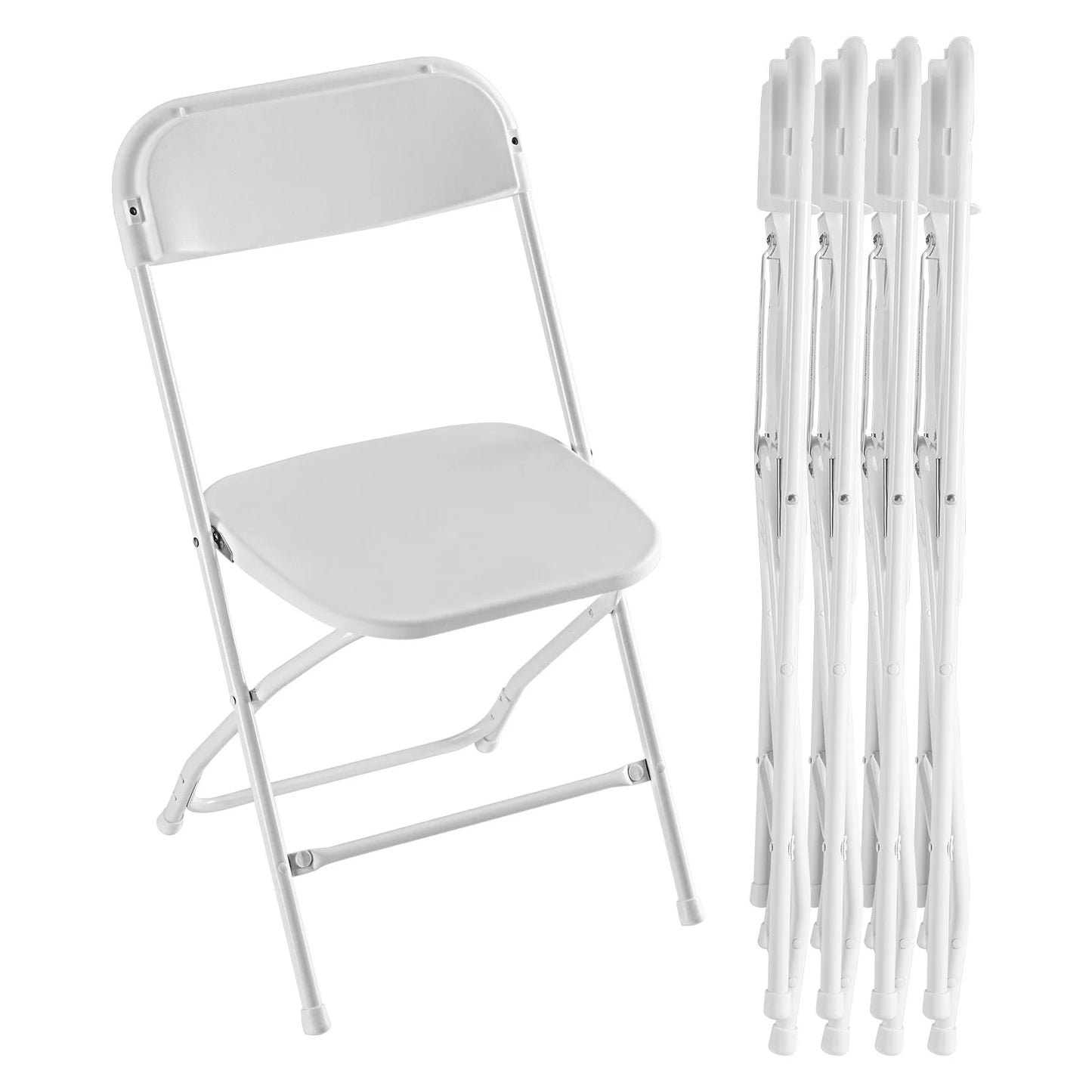 JHK Plastic Folding Chairs Set Indoor Outdoor Lightweight Portable