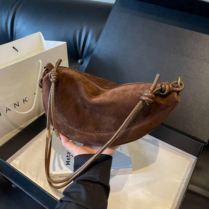 YIYUEQIANLICN Faux Suede Shoulder Crossbody Bag for Women