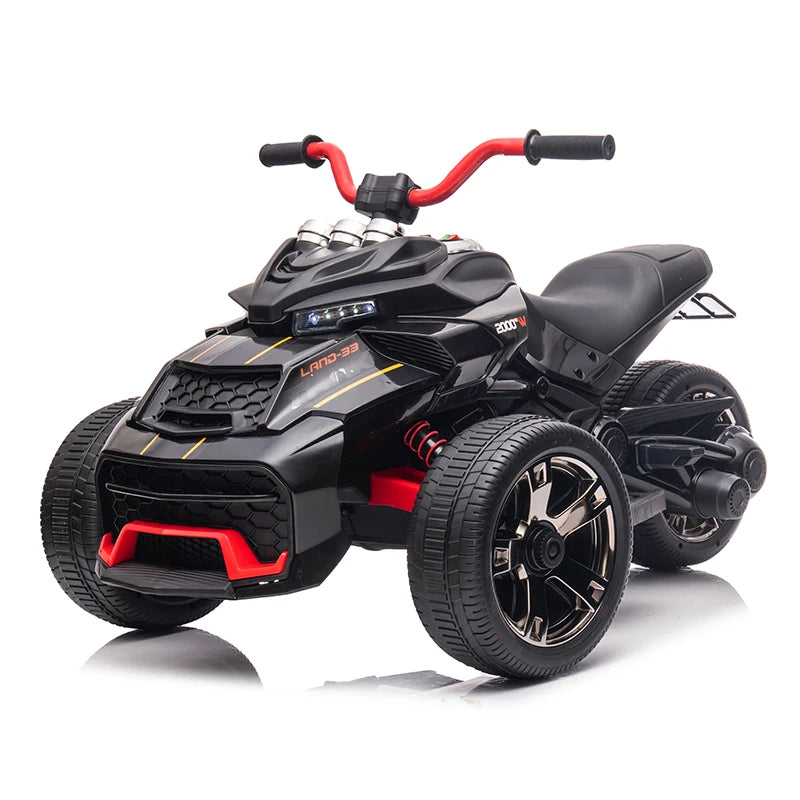 12V Kids ATV Ride On Toy Three-Wheel Electric Vehicle for 3-8y Kids Gifts Battery Powered Car Toys with Lights,Music