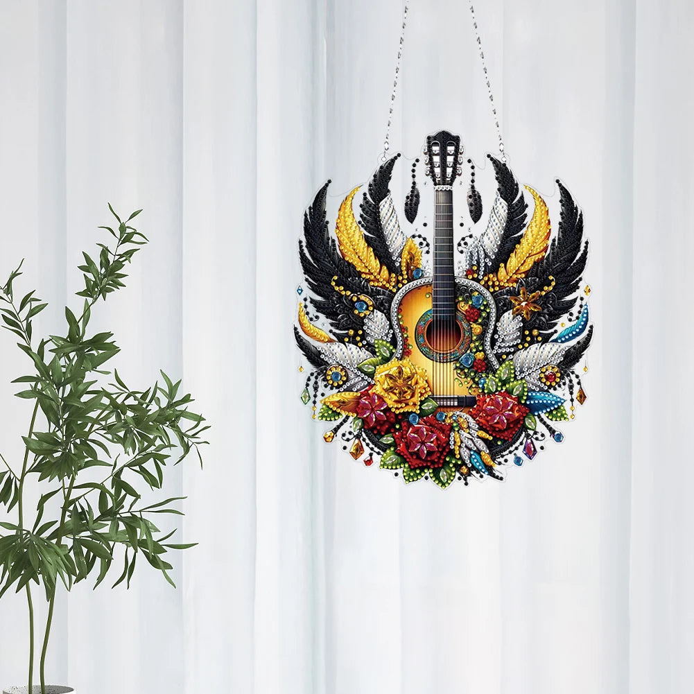 Alloet Acrylic 2D Flat DIY Diamond Painting Set Rhinestone Art Window Pendants Deco