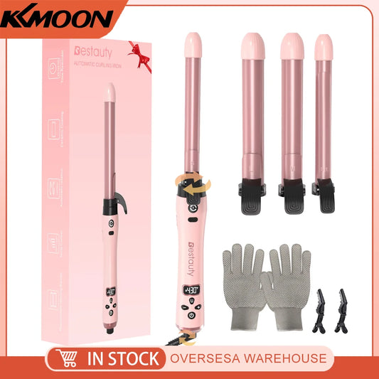 Ceramic Curling Wand Set With Interchangeable Barrels