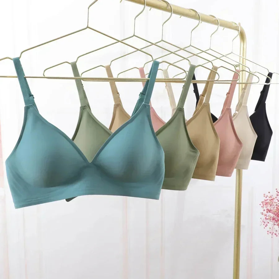 Seamless Wireless Padded Bralette Bra For Women Removable Padding