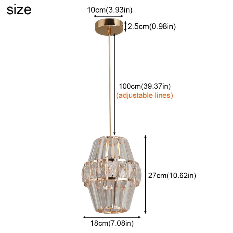 Creative Crystal Led Chandelier Light Indoor Plafon Lustre Pendant Ceiling Lamp In The Kitchen Home Decor Hanging Lamp Luminaire