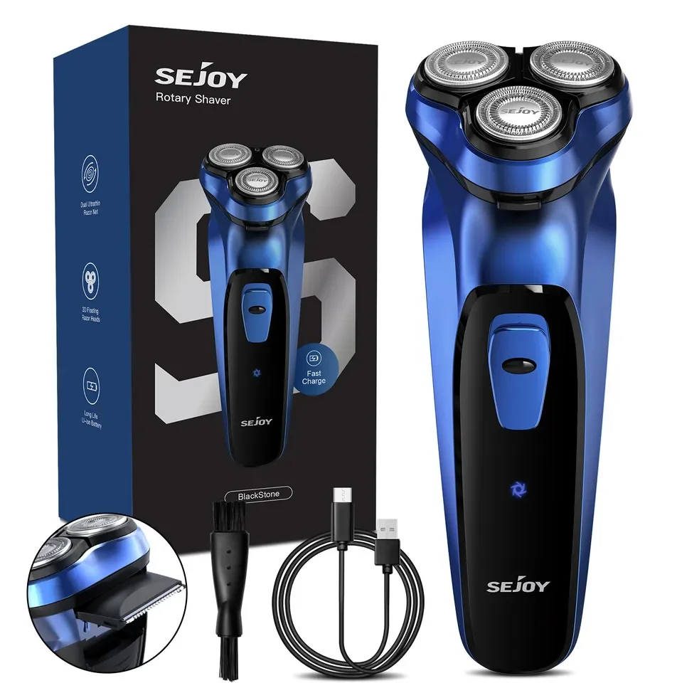 Sejoy Electric Razor For Men Rechargeable Shaver With Floating Head