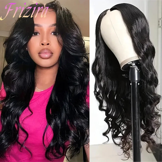 Friziracap Body Wave V Part Wig Human Hair 250 Density