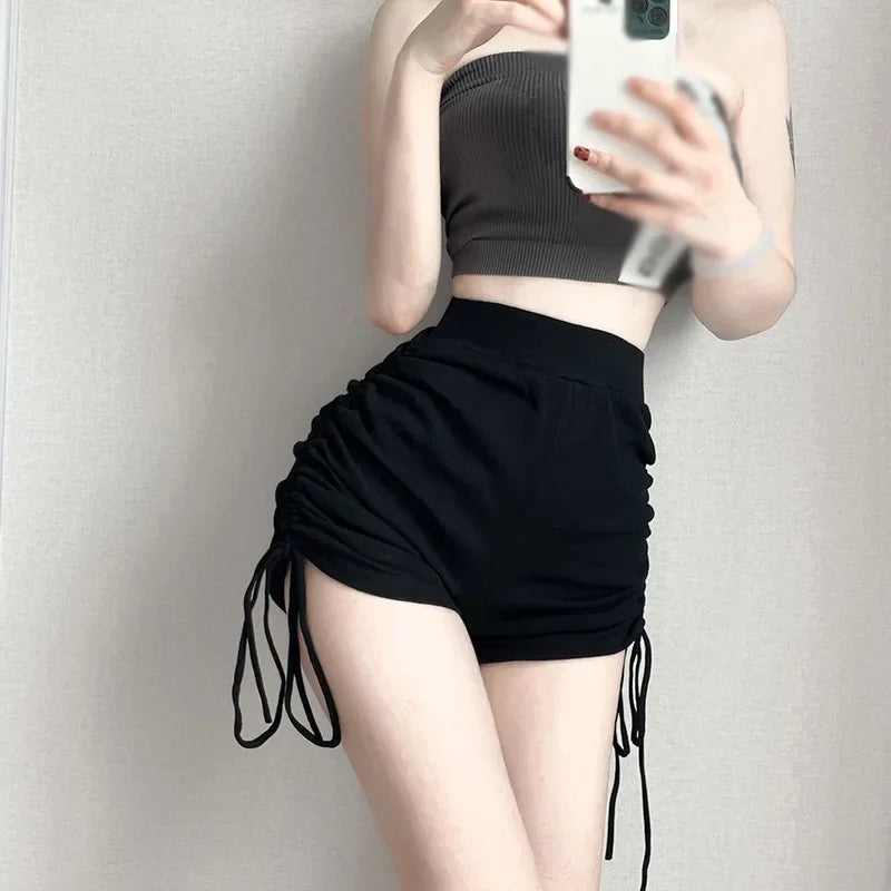 Women High Waist Shorts Casual Sports Straight Fit