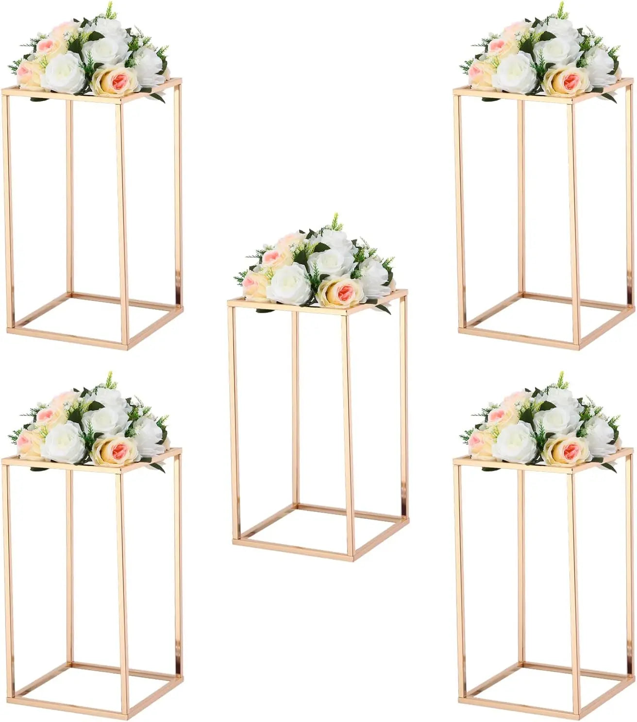 Hign-concerned Wedding Table Centerpiece Vase Set 5 Pieces