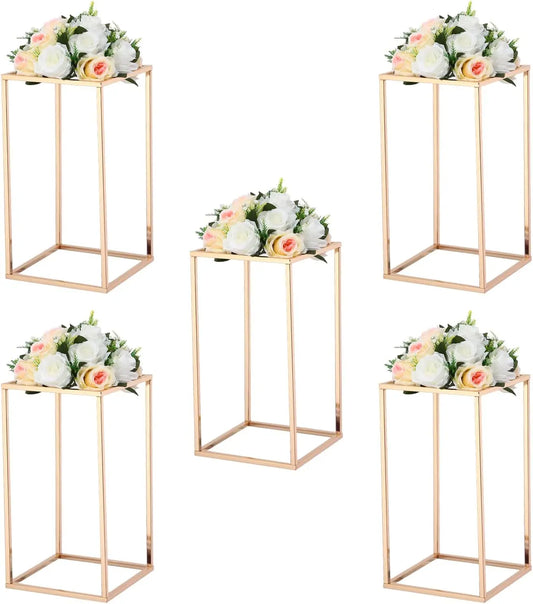 Hign-concerned Wedding Table Centerpiece Vase Set 5 Pieces