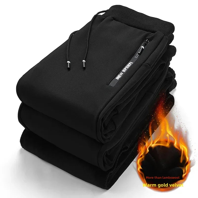 Hebei Fleece-Lined Men's Loose-Fit Winter Sweatpants