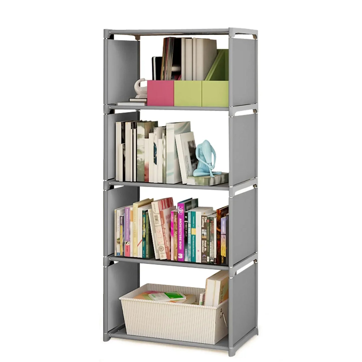 General Use 4-Tier Bookcase Display Shelf for Home Storage