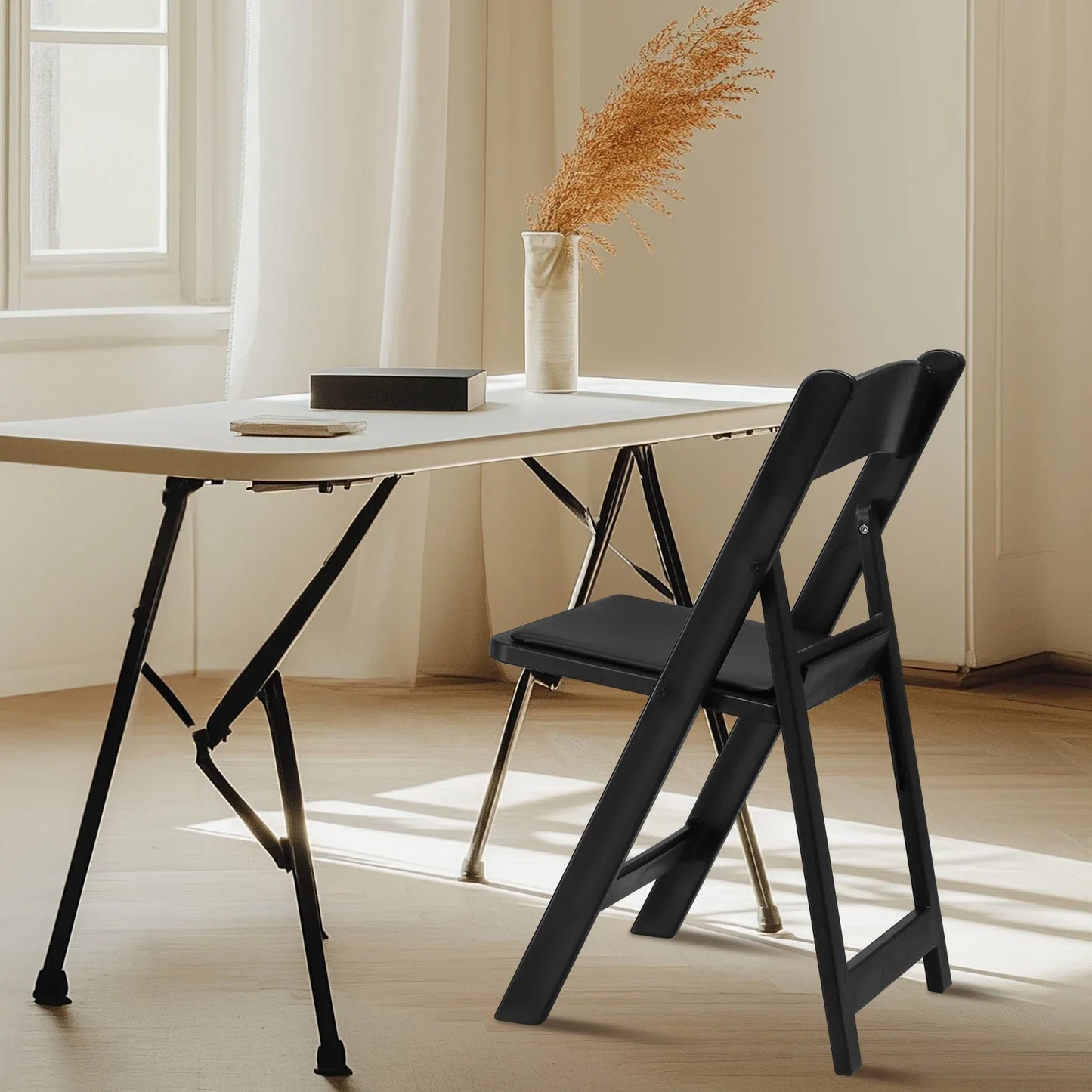 Hign-concerned Folding Chair With Padded Seat For Indoor Outdoor