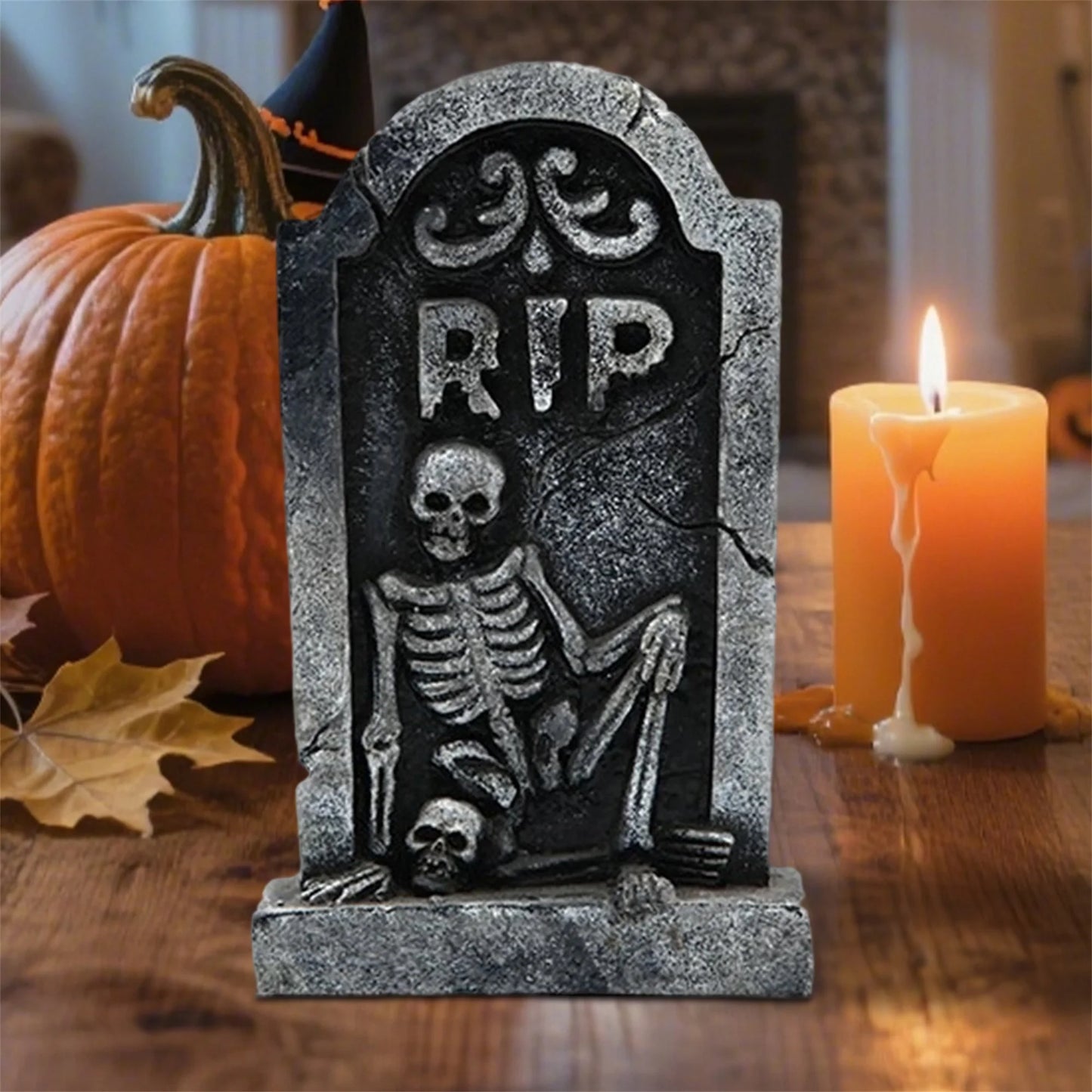 Hign-concerned Halloween Resin Figurines Ghostly Decor Skull