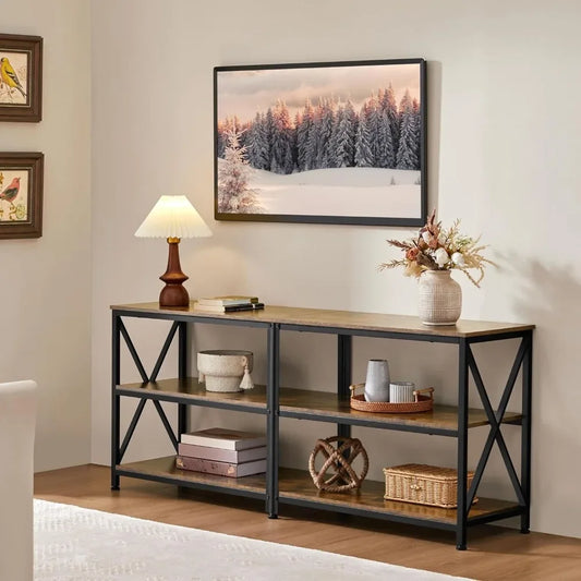 General TV Stand Entertainment Center Farmhouse Living Room Console