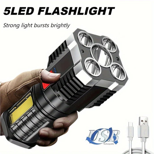 Skywolfeye LED Rechargeable Spotlight Flashlight Camping