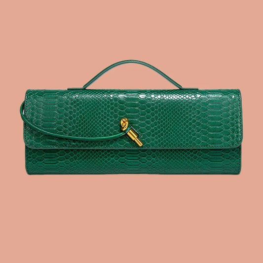 Women's Horizontal Underarm Crossbody Bag With Retro Stone Pattern