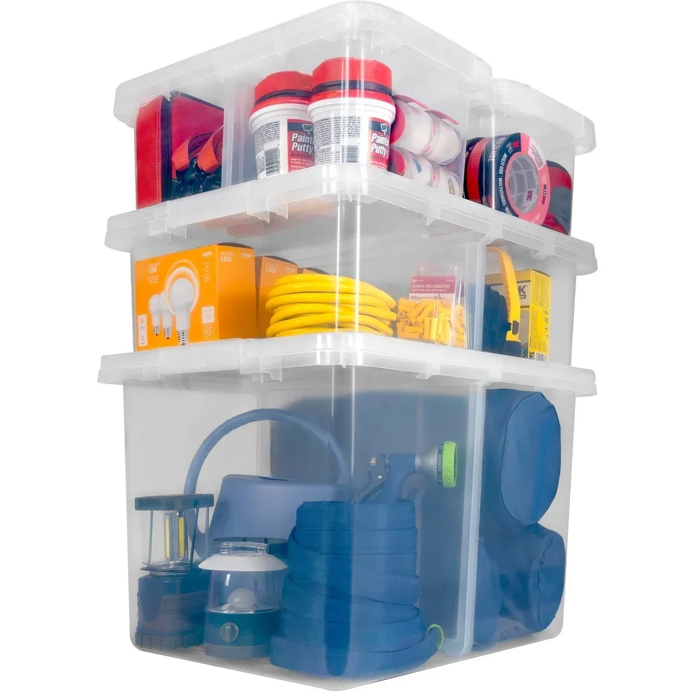 Hign Concerned Clear Storage Bin With Adjustable Divider